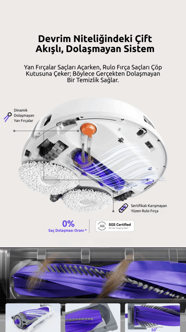 Pure Es Narwal Freo Akıllı Robot Süpürge ve Paspas - Görsel 6