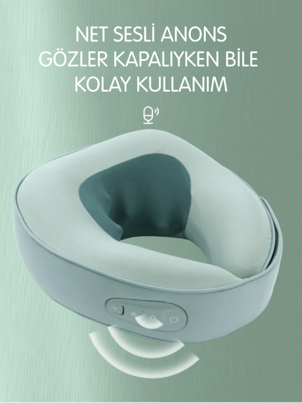 Pure ES Şarj Edilebilir U-Şekilli Isıtmalı Boyun Masaj Yastığı - Görsel 3