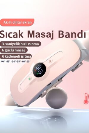 Pure ES Akıllı Regl Masaj Aleti Isıtıcılı ve Bel Masaj Kemeri Pembe