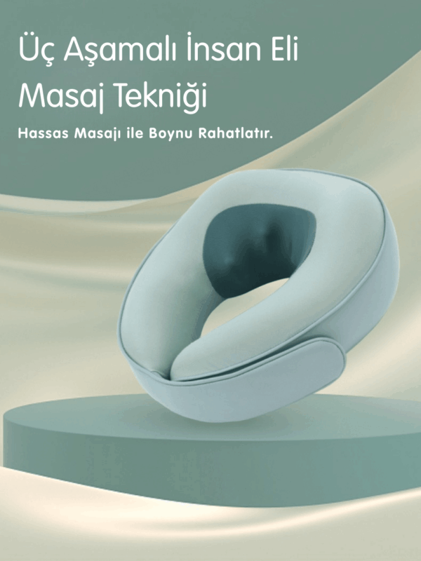 Pure ES Şarj Edilebilir U-Şekilli Isıtmalı Boyun Masaj Yastığı - Görsel 2