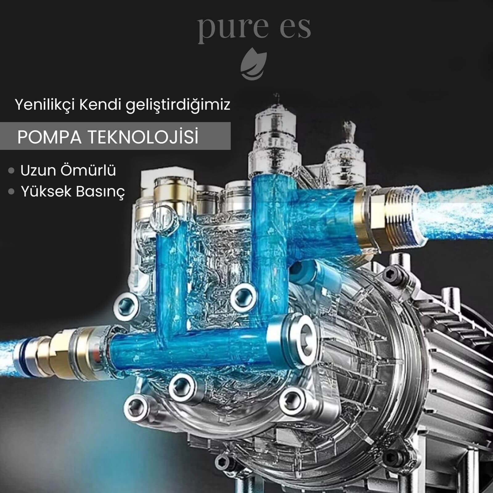 Pure ES 150 Bar Yüksek Basınçlı Yıkama Makinesi - Görsel 3