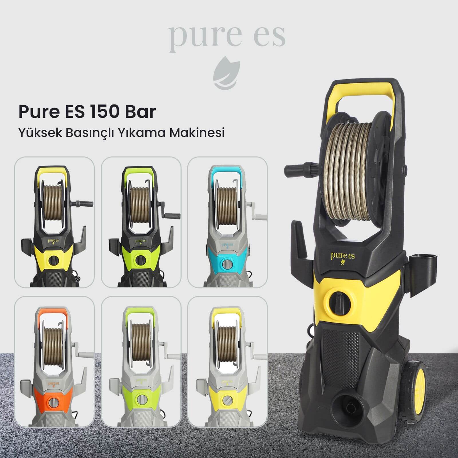 Pure ES 150 Bar Yüksek Basınçlı Yıkama Makinesi