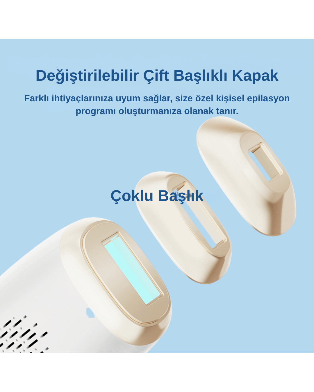 Pure ES IPL Buz Başlıklı Ağrısız Lazer Epilasyon Cihazı – Değiştirilebilir Çift Başlıklı, Cilt Dostu Teknoloji - Görsel 3