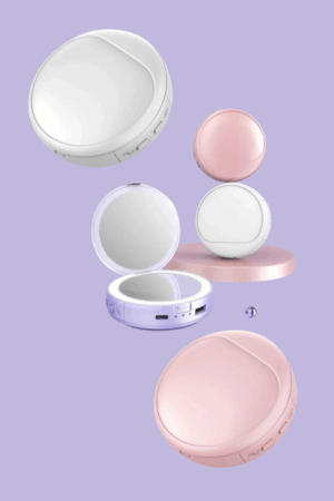 Işıklı Makyaj Aynası – Powerbank, El Isıtıcı, 3x Büyüteç & Kompakt Tasarım