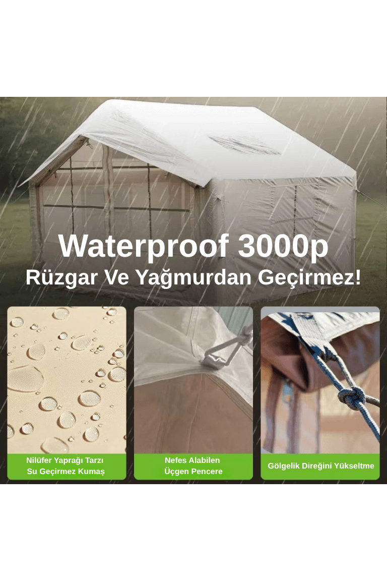 4-6 Kişilik Yüksek Tavan Şişme Çadır - Görsel 4